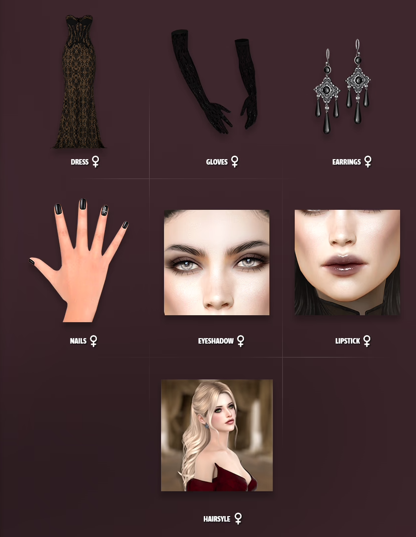 Галерея мода Свадебный сет Goth Wedding Set #2
